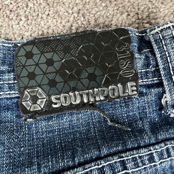 Dark Wash SouthPole Wide Leg Denim Jeans Size 10 South Pole Child 3180 - Picture 9 of 9